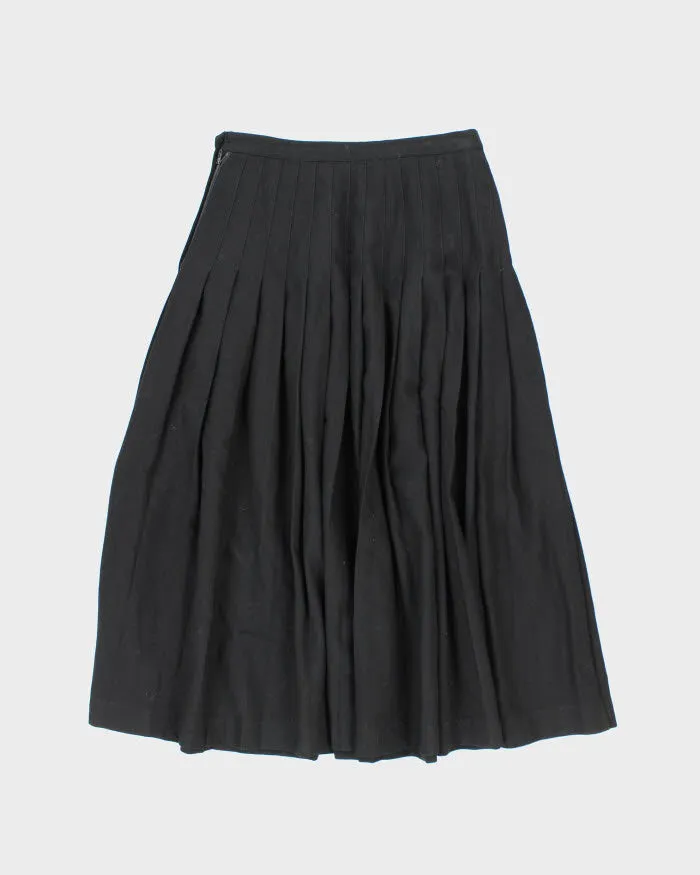 Vintage Al Jeans Wool Black Pleated Skirt - S sold by Rokit product image thumbnail 2