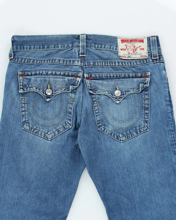 Vintage Y2K True Religion Wide Leg Medium Wash Jeans - W36 L23 sold by Rokit product image thumbnail 4