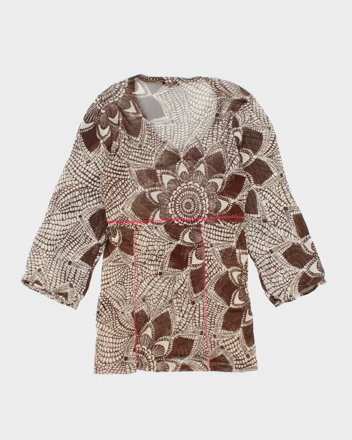 Y2k 00s Didl Mesh Button-up Top - M sold by Rokit product image thumbnail 2