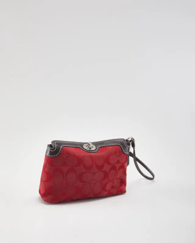 Coach Red Monogram Clutch sold by Rokit