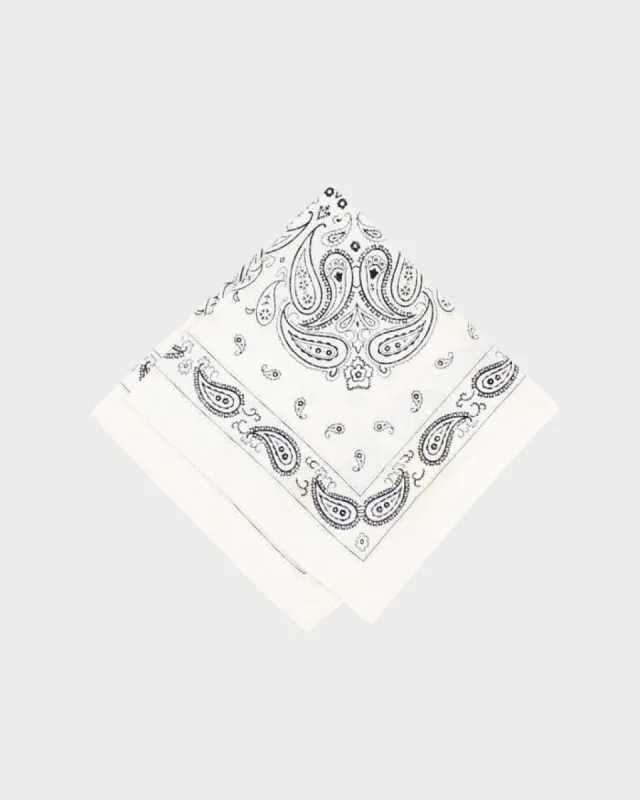 White Paisley Pattern Bandana sold by Rokit