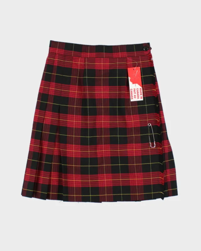 Deadstock  R.J McCarthy Wool Blend Checked Skirt - XXS sold by Rokit