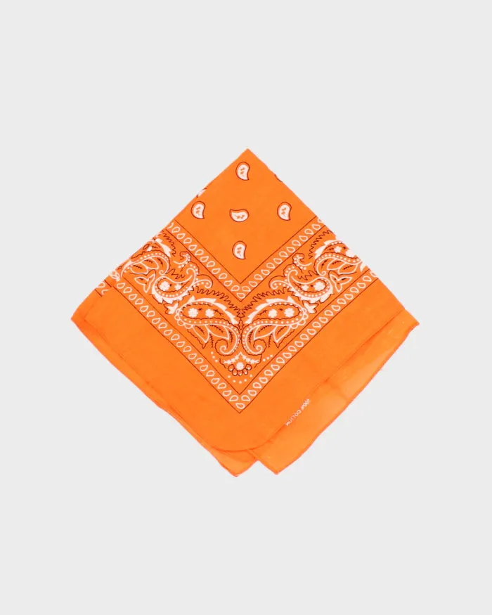 Orange Paisley Pattern Bandana sold by Rokit