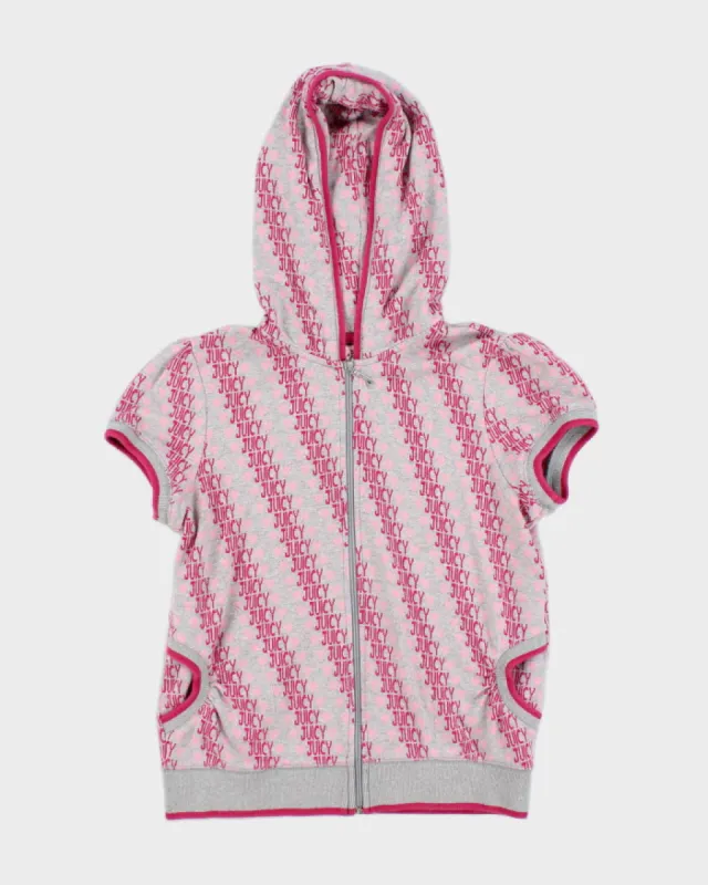 Y2k 00s Juicy Couture Short Sleeve Hoodie - M sold by Rokit
