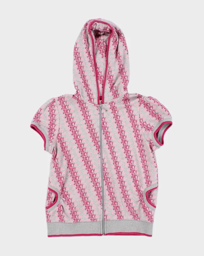 Y2k 00s Juicy Couture Short Sleeve Hoodie - M sold by Rokit