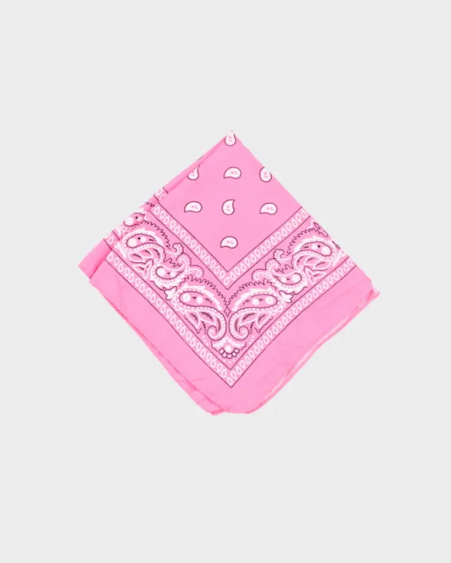 Pink Paisley Pattern Bandana sold by Rokit