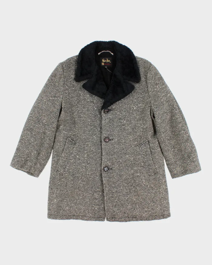 Vintage 70s Sir Jac Faux Fur Lined Wool Coat - L sold by Rokit