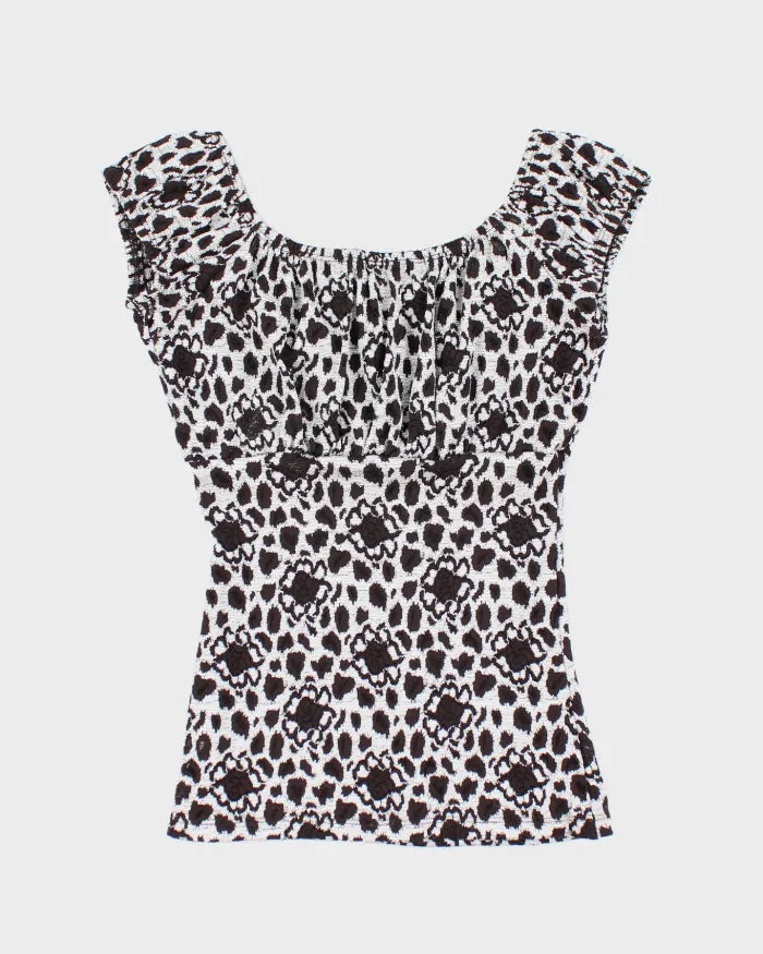 Y2k 00s Suzy Floral Lace Top - S sold by Rokit product image thumbnail 2