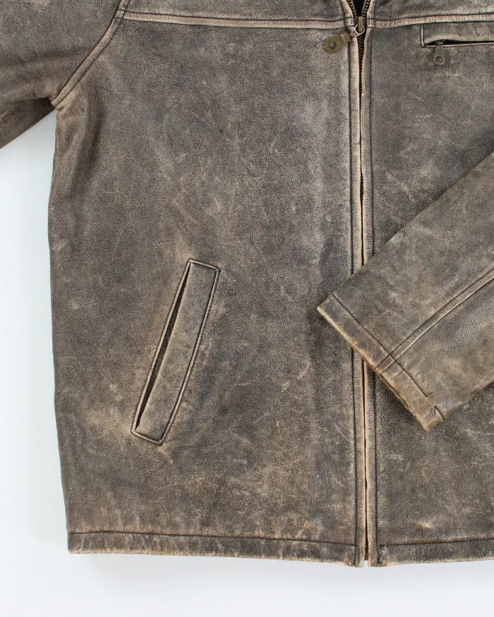 Vintage Lakeland Brown Leather Jacket - XL sold by Rokit product image thumbnail 4