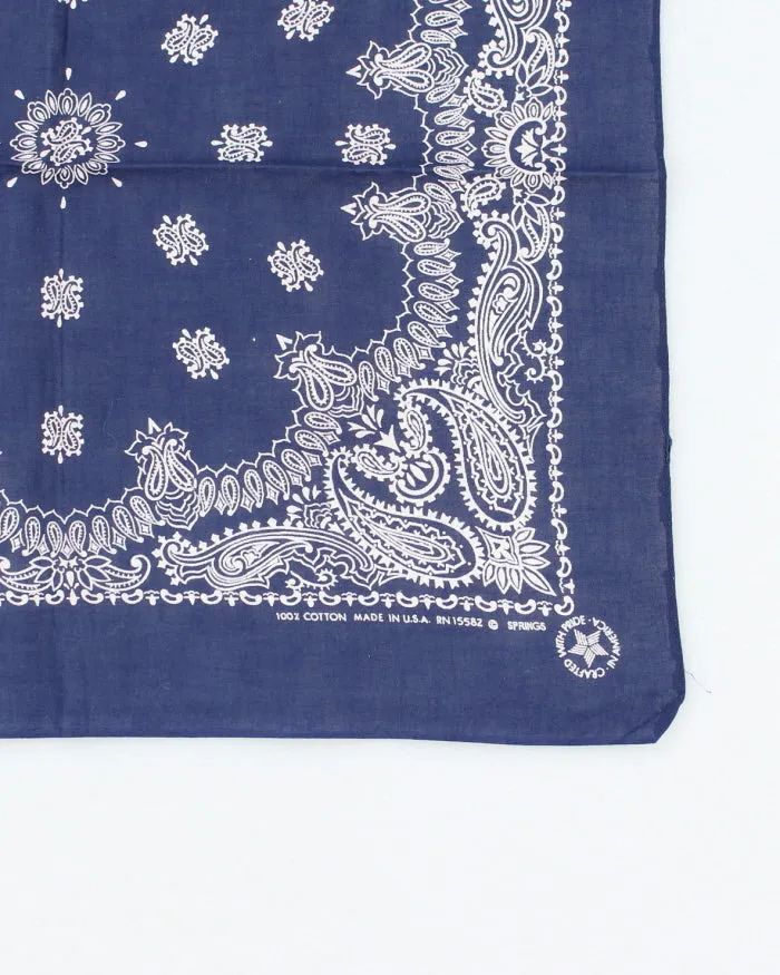 Navy Paisley Pattern Bandana sold by Rokit product image thumbnail 3
