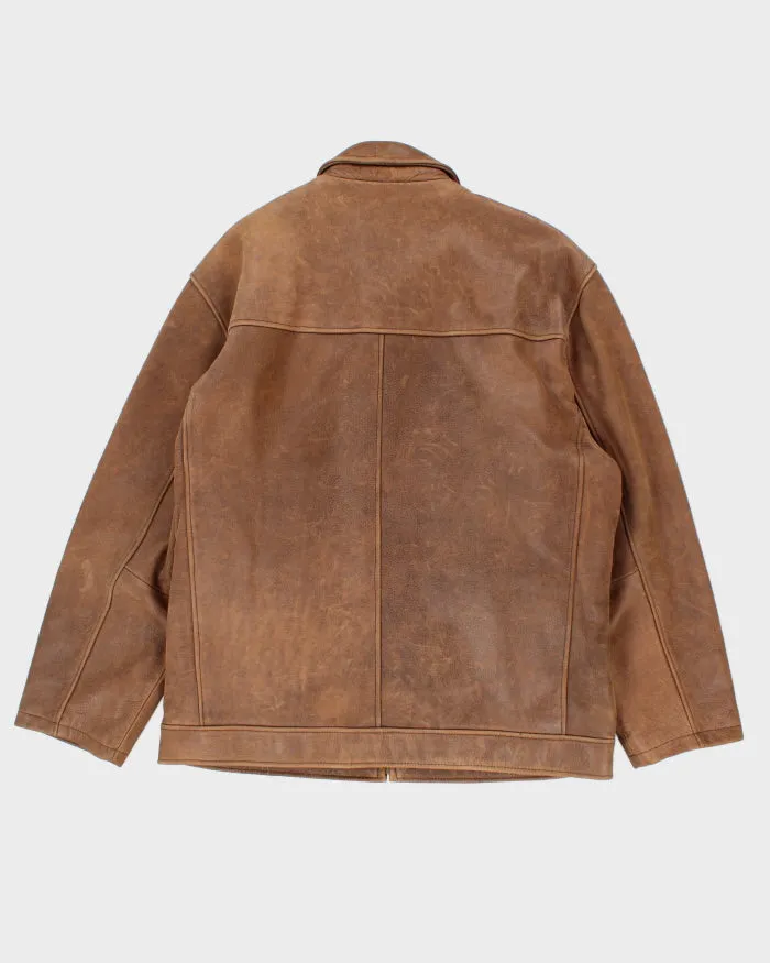 Vintage Denver Hayes Brown Leather Jacket - XL sold by Rokit product image thumbnail 2
