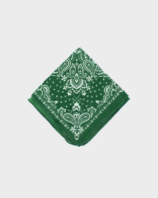 Dark Green Paisley Pattern Bandana sold by Rokit