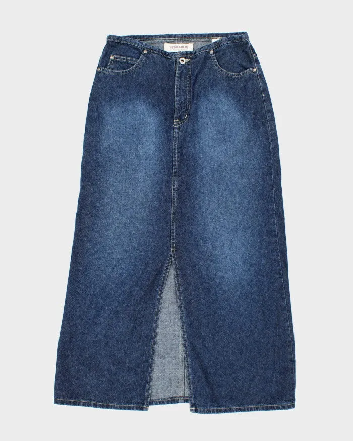 Y2k 00s Hydraulic Dark Wash Denim Skirt - XS sold by Rokit