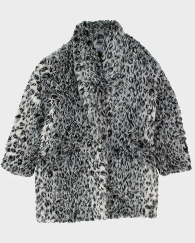 Y2k 00s Le Chateau Leopard Print Faux Fur Coat - L sold by Rokit