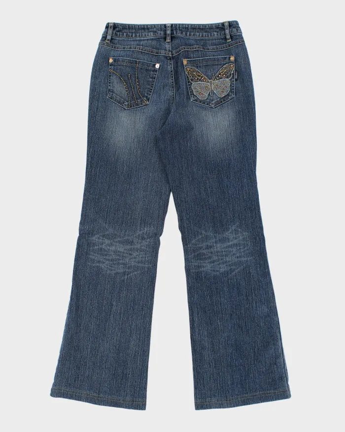 Y2k 00s Embroidered Rhinestone Jeans - W28 L29 sold by Rokit product image thumbnail 2