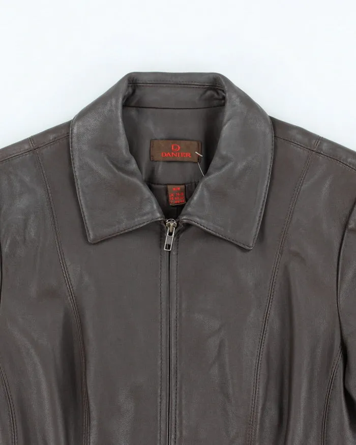 Vintage Danier Brown Leather Jacket - M sold by Rokit product image thumbnail 3