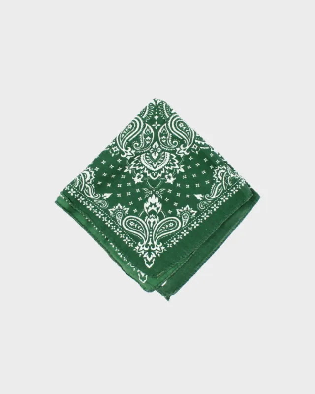 Dark Green Paisley Pattern Bandana sold by Rokit