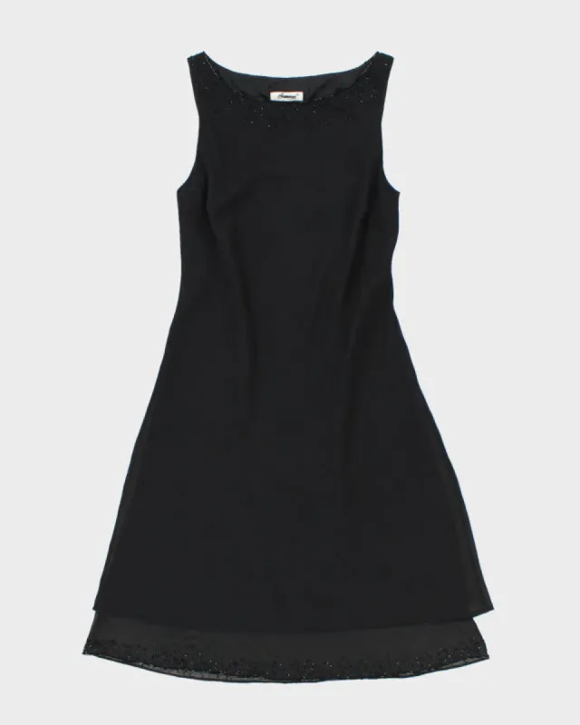 Vintage 90s Jessica Beaded Black Dress - S sold by Rokit