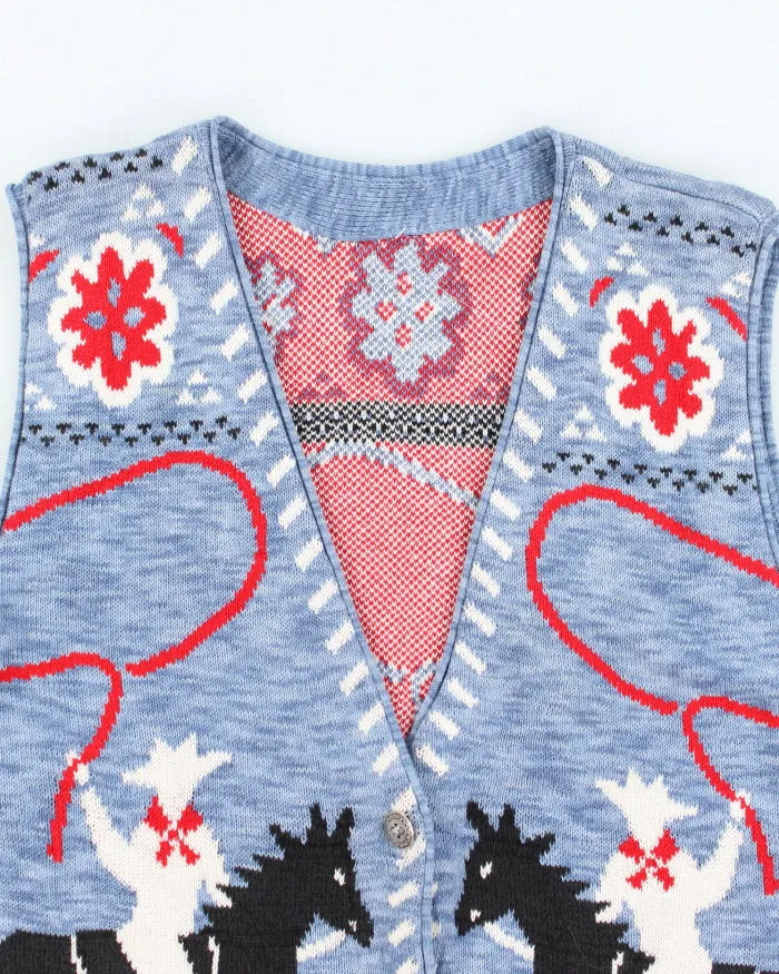 Vintage 90's Western Style Sleeveless Cardigan - L sold by Rokit product image thumbnail 3