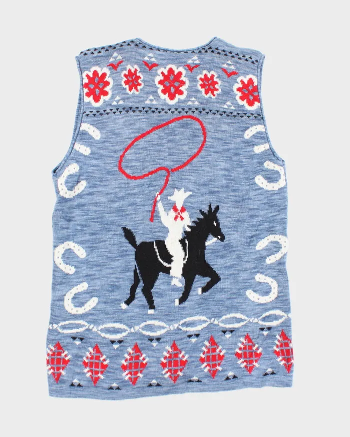 Vintage 90's Western Style Sleeveless Cardigan - L sold by Rokit product image thumbnail 2