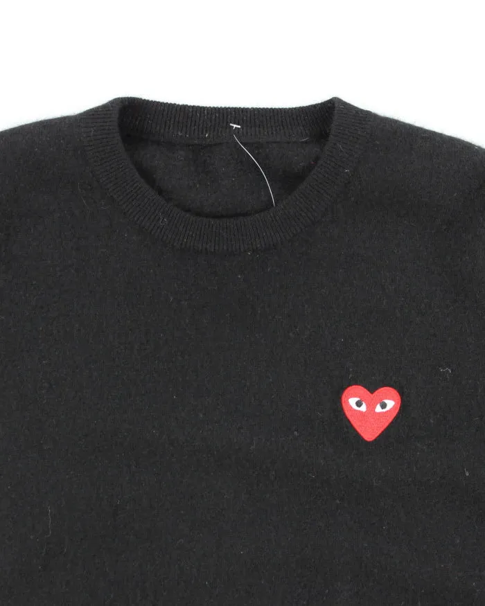 Vintage 2000's Comme Des Garcon Heart Patch Knit Jumper - M sold by Rokit product image thumbnail 3