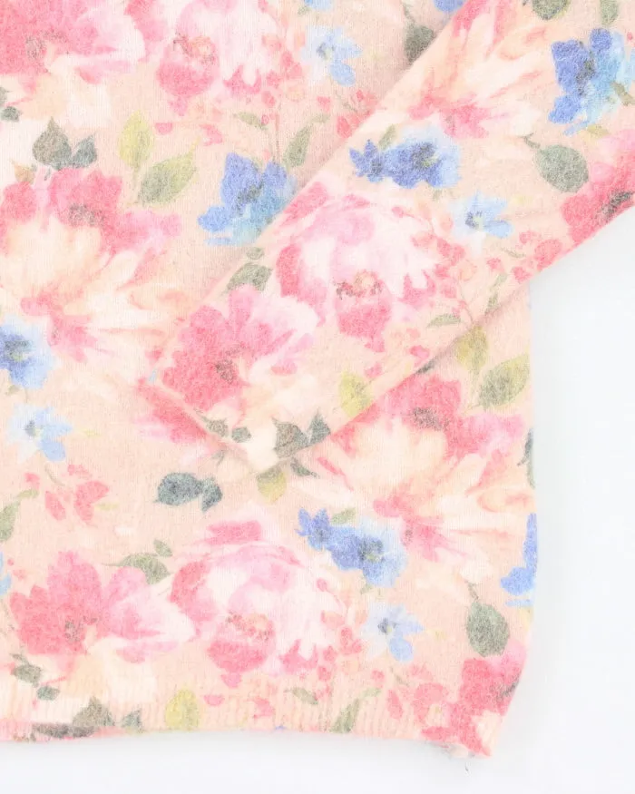 Vintage Women's Floral Print Mohair Blend Knit Jumper - XL sold by Rokit product image thumbnail 4