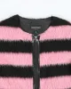 Emporio Armani Pink & Black Fluffy Jacket - M sold by Rokit