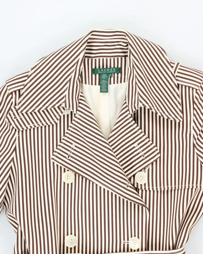 Vintage Ralph Lauren Belted Striped Coat - M sold by Rokit product image thumbnail 3