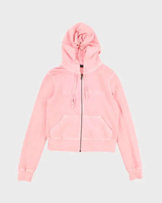 Y2k 00s DKNY Pink zip-up Hoodie - M sold by Rokit