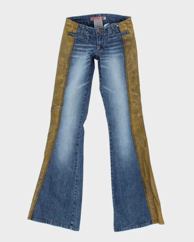 Y2k 00s Parasuco Leather Panel Jeans - W26 L34 made by Rokit