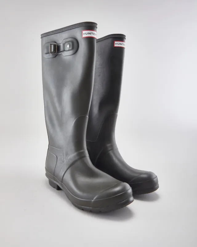 Hunter Khaki Wellington Boots - UK8 sold by Rokit
