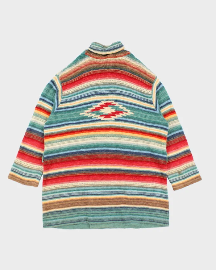 Vintage Ralph Lauren Multi Coloured Striped Knit Cardigan - XXXL sold by Rokit product image thumbnail 2
