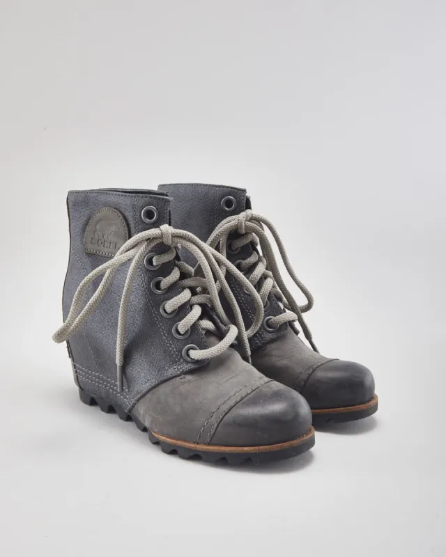 Sorel PDX Lace-up Wedge Ankle Boots - UK3 sold by Rokit