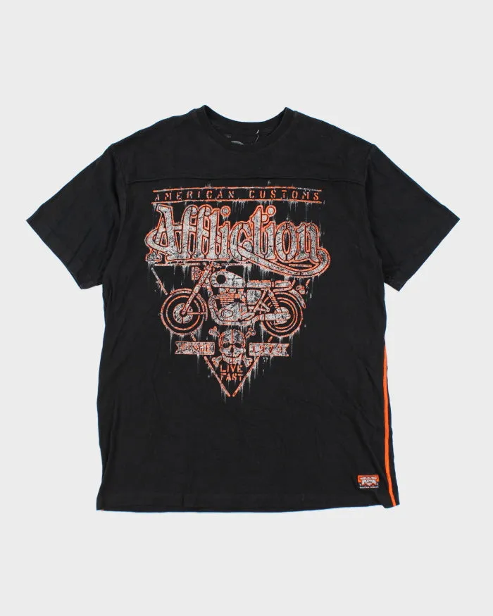 Vintage Y2K Affliction Gothic Biker Graphic T-Shirt - XXL sold by Rokit