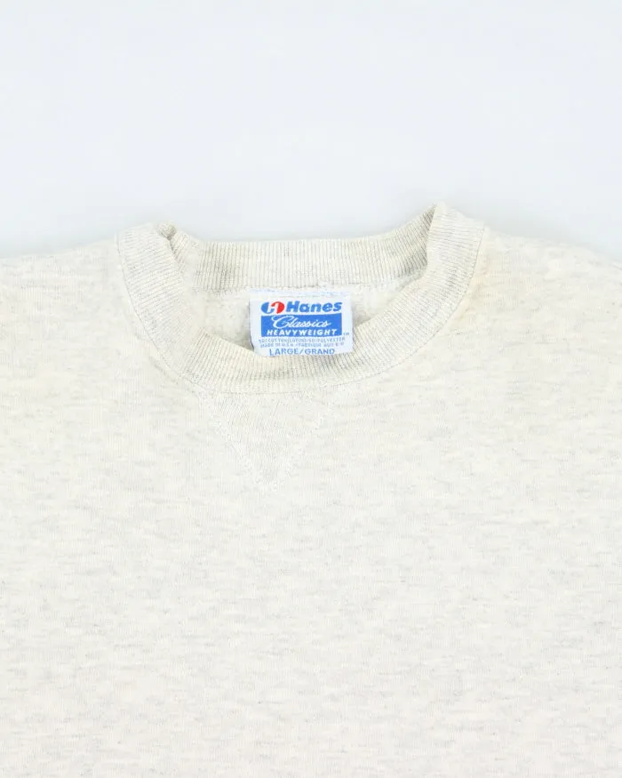 Vintage 90's Hanes Blank Heavyweight Sweatshirt - L sold by Rokit product image thumbnail 3