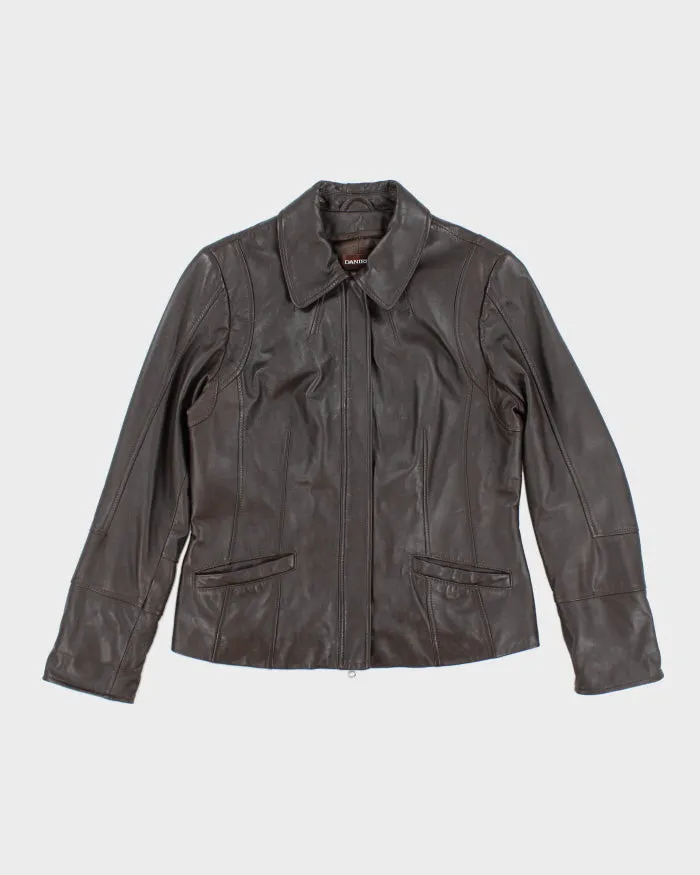 Vintage Y2K Danier Collared Leather Jacket - S sold by Rokit