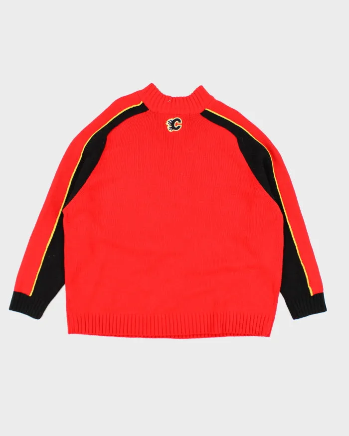 Vintage 90's Calgary Flames NHL Hockey Chunky Knit - XXL sold by Rokit product image thumbnail 2