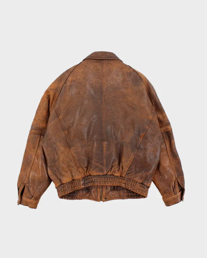 Vintage 90's LA Leather Heavyweight Flight Jacket - XL sold by Rokit product image thumbnail 2