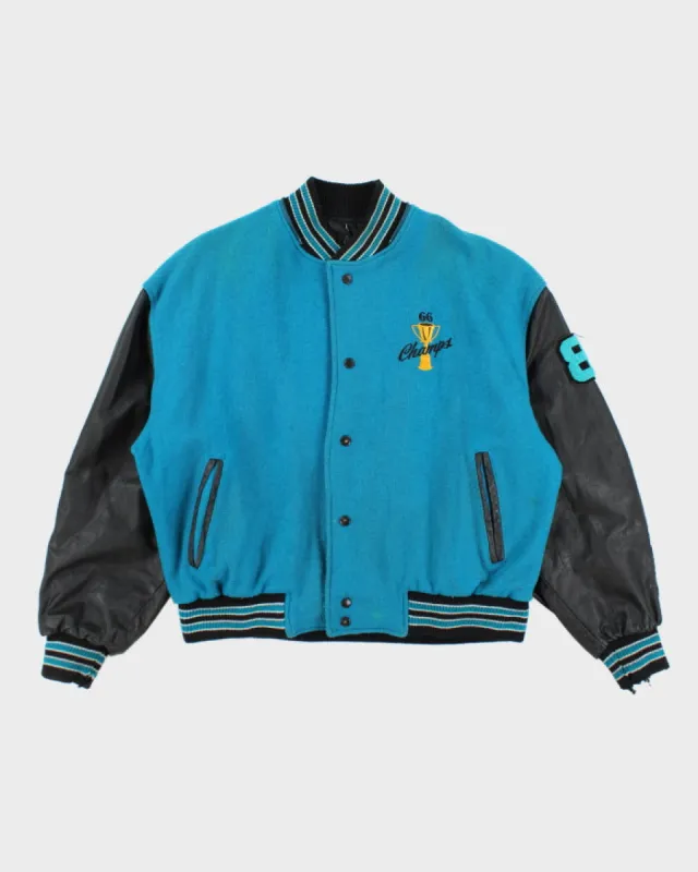 Vintage 90's Embroidered Heavyweight Varsity Jacket - XL sold by Rokit