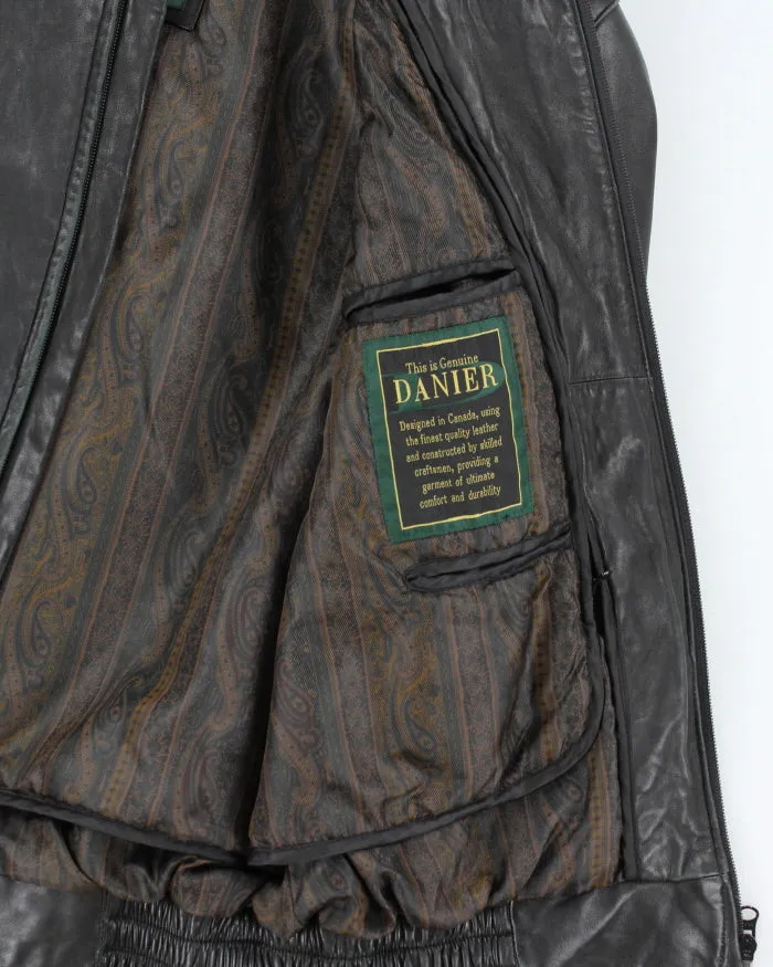 Vintage 90's Danier Heavyweight Zip Up Leather Jacket - L sold by Rokit product image thumbnail 5