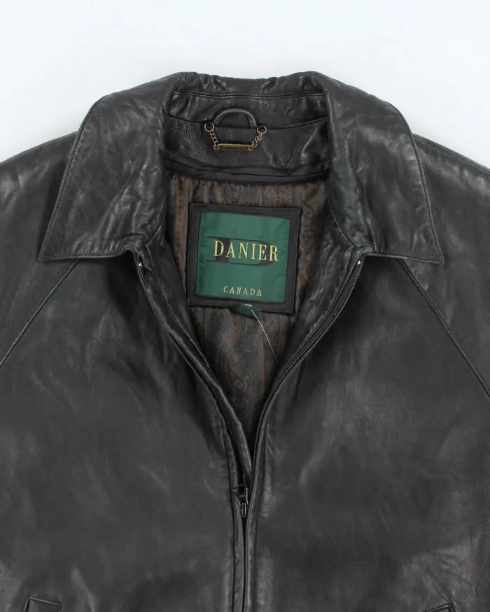 Vintage 90's Danier Heavyweight Zip Up Leather Jacket - L sold by Rokit product image thumbnail 3