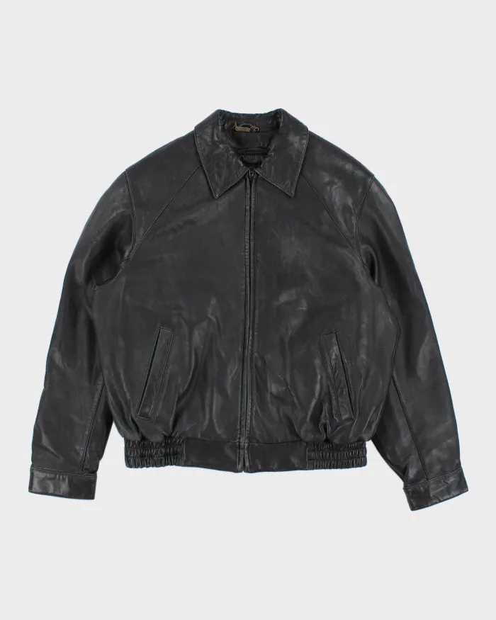 Vintage 90's Danier Heavyweight Zip Up Leather Jacket - L sold by Rokit