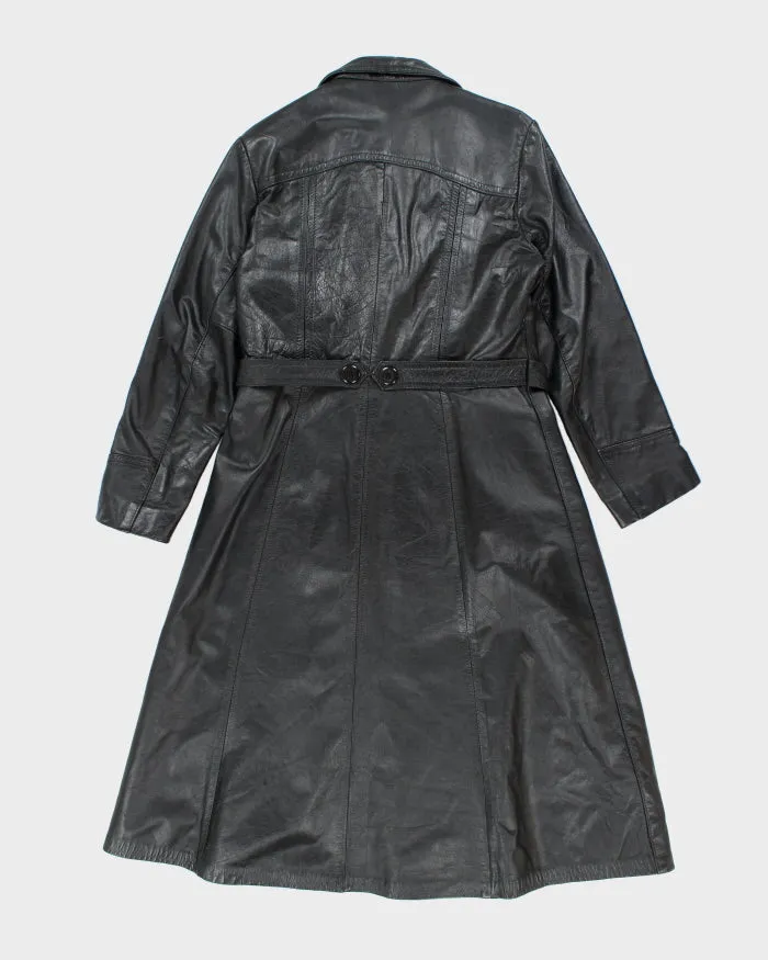 Vintage 90's Women's Heavyweight Double Breasted Leather Jacket - L sold by Rokit product image thumbnail 2