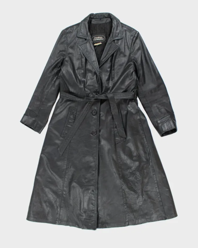 Vintage 90's Women's Heavyweight Double Breasted Leather Jacket - L sold by Rokit