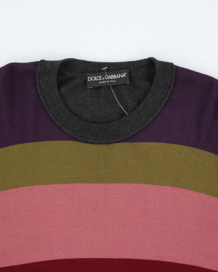 Vintage Y2K Dolce & Gabbana Striped Knit Jumper - L sold by Rokit product image thumbnail 3