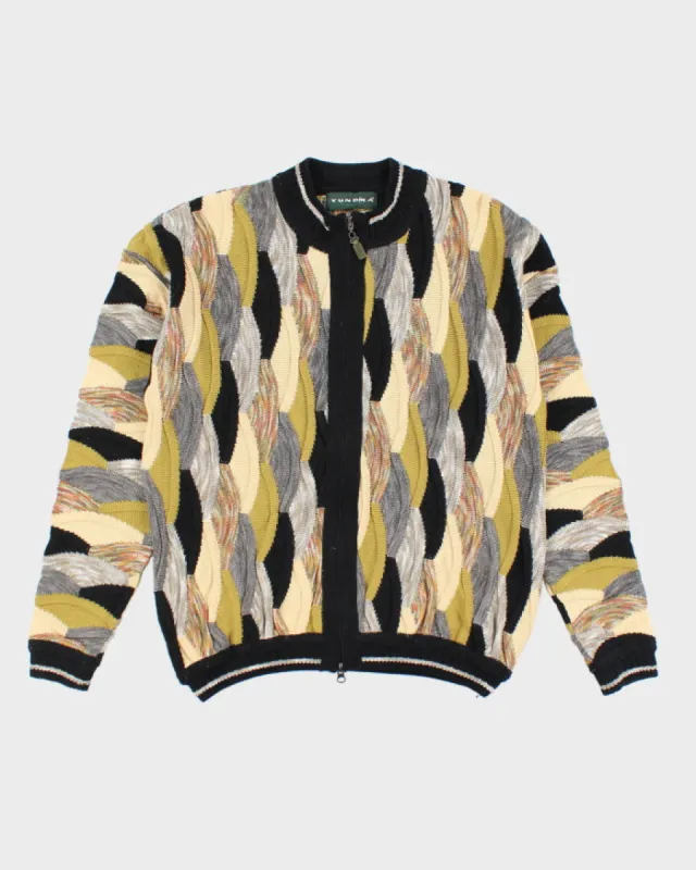 Vintage 90's Tundra Textured Zip Up Jumper - L sold by Rokit