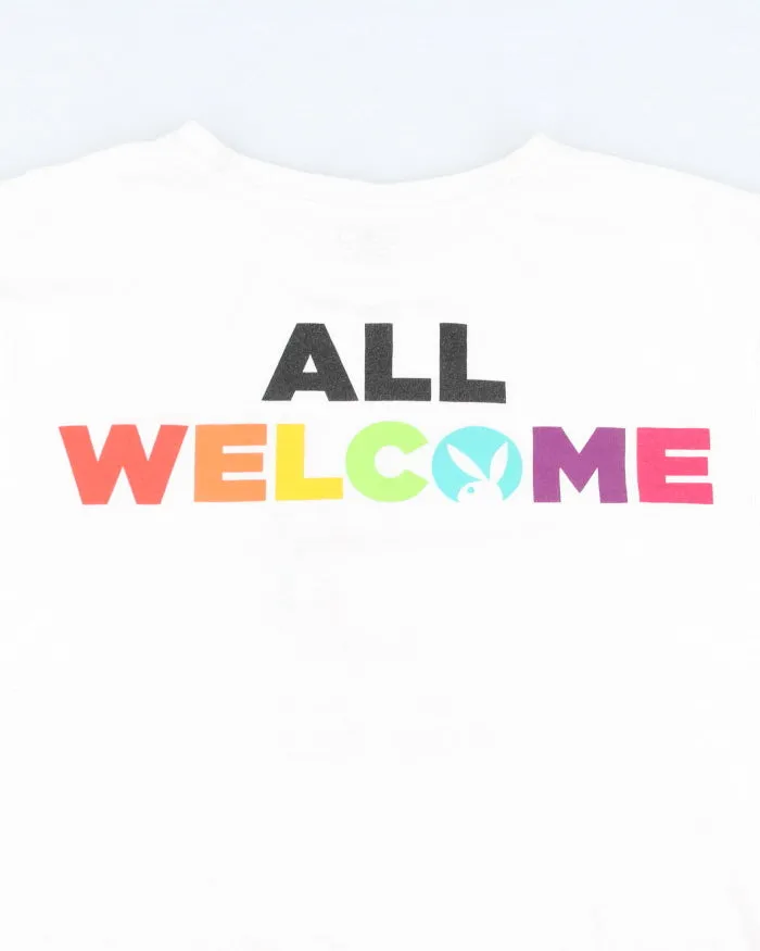 Vintage Y2K Playboy Gay Pride Graphic T-Shirt - M sold by Rokit product image thumbnail 4