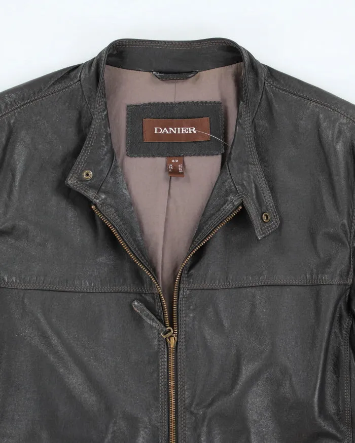 Vintage 90's Danier Leather Zip Up Biker Jacket - L sold by Rokit product image thumbnail 3