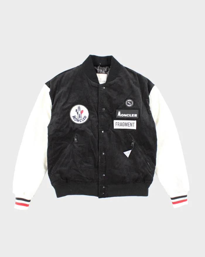 Moncler x Fragment Patched Leather Varsity Jacket - L sold by Rokit