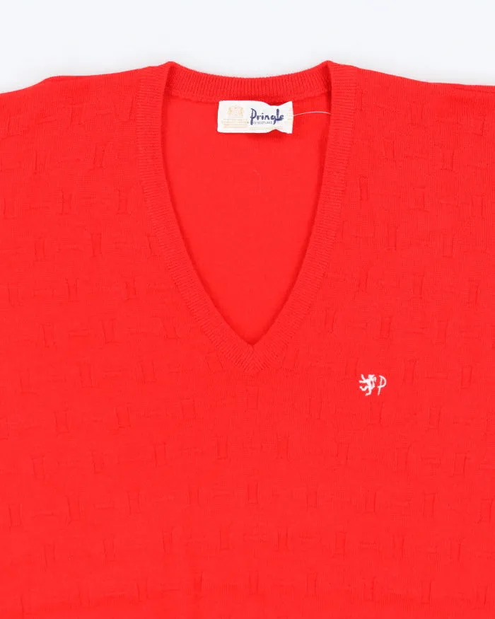 Vintage Pringle of Scotland Lambswool Patterned V-Neck Jumper - L sold by Rokit product image thumbnail 3